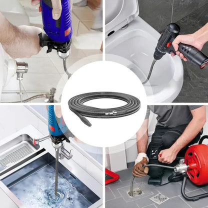 🚽RESORTE DE ACERO PARA DESTAPAR TUBERÍAS X4m: Diseño flexible de alto alcance para drenajes difíciles