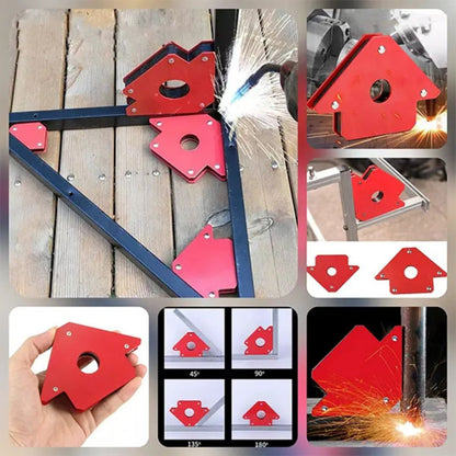 🧰JUEGO DE IMANES DE SOLDADURA DE 6 PIEZAS: Precisión angular y manos libres para herrería profesional