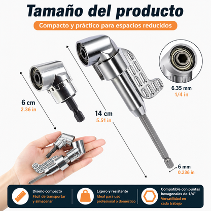 📐 Adaptadores de Ángulo Recto DrillExtension x2