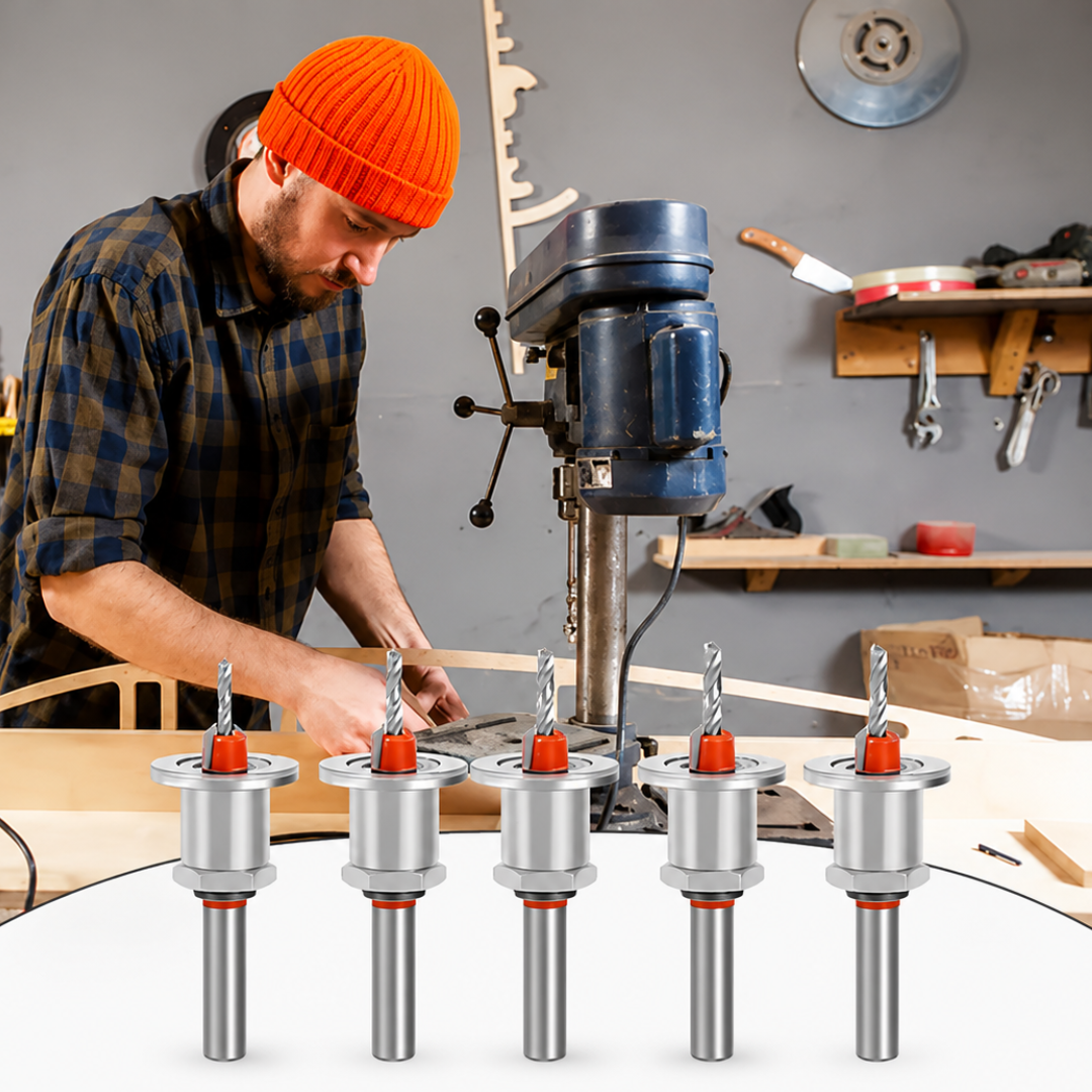 🛠️ Juego de Brocas Avellanadoras Ajustables ProDrill