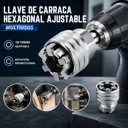 Adaptador de Carraca Universal Pro: Llave Hexagonal para Taladro Eléctrico🧰🔧