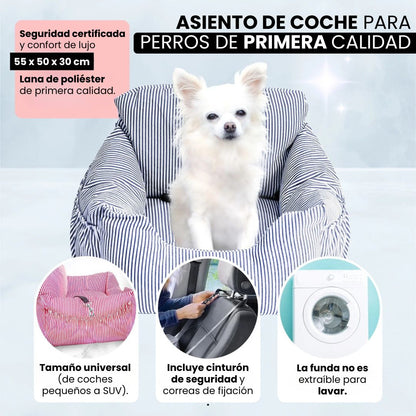 🐶ASIENTO DE COCHE PARA PERROS DE PRIMERA CALIDAD: Protege a tu mascota y garantiza viajes sin estrés