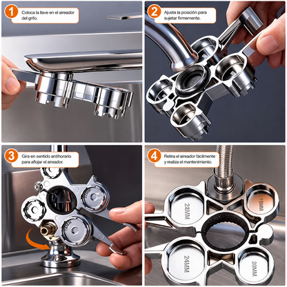 Llave Multifuncional para Desmontar Aireadores de Grifos🔧🚿
