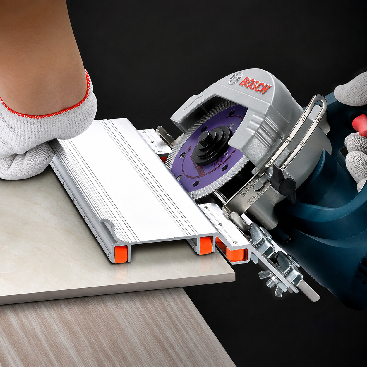 Adaptador Profesional de Aluminio para Biselado de Azulejos a 45°🧰🛠️
