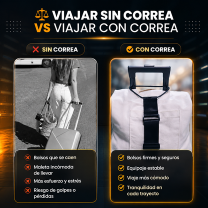Correas de Conexión para Equipaje (Set x2 / Color Negro) 🧳✨