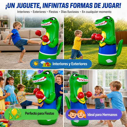 🦖🧑🏻‍🦱 Inflable Tiranosaurio Rex de 1.2 Metros Extra Grueso