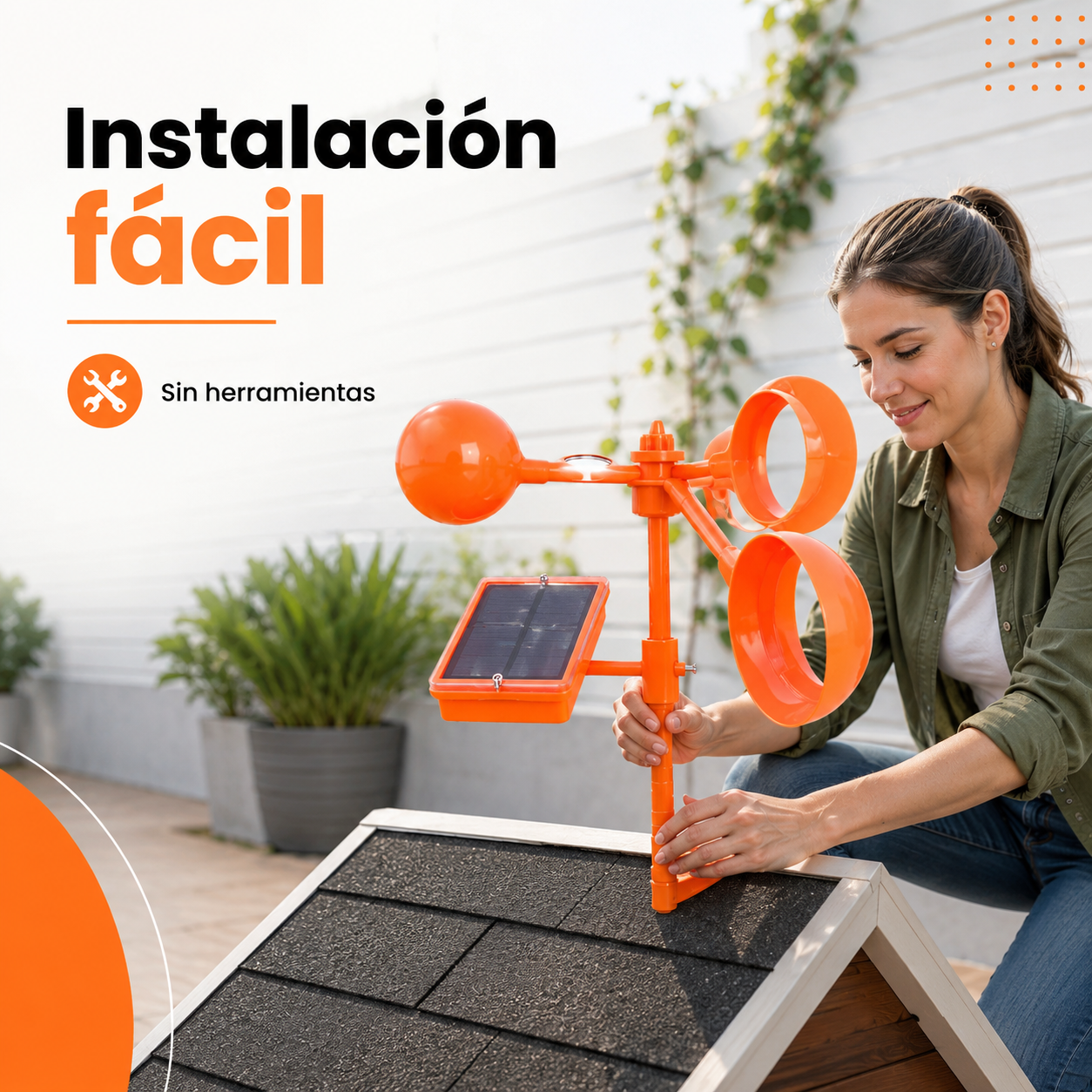 Reflector Repelente de Aves Giratorio 360°🕊️☀️