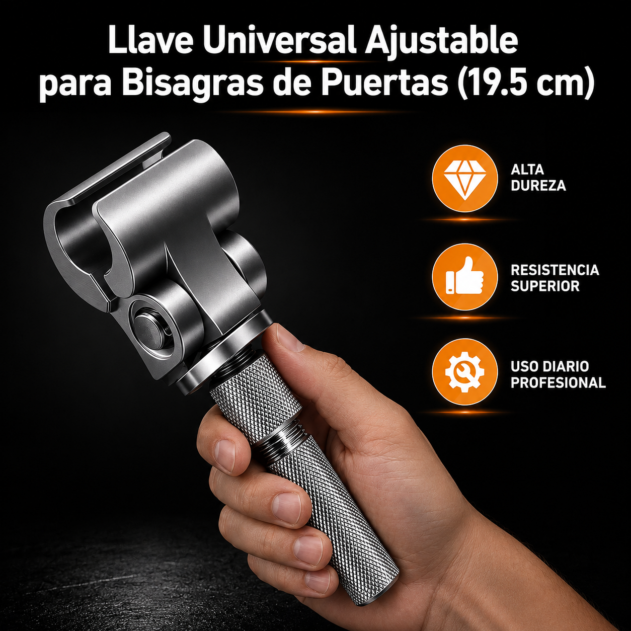 Llave Universal Ajustable para Bisagras de Puertas (19.5 cm) 🚪✨