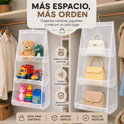 Organizador Colgante para Bolsos (6 Compartimentos) 👗✨