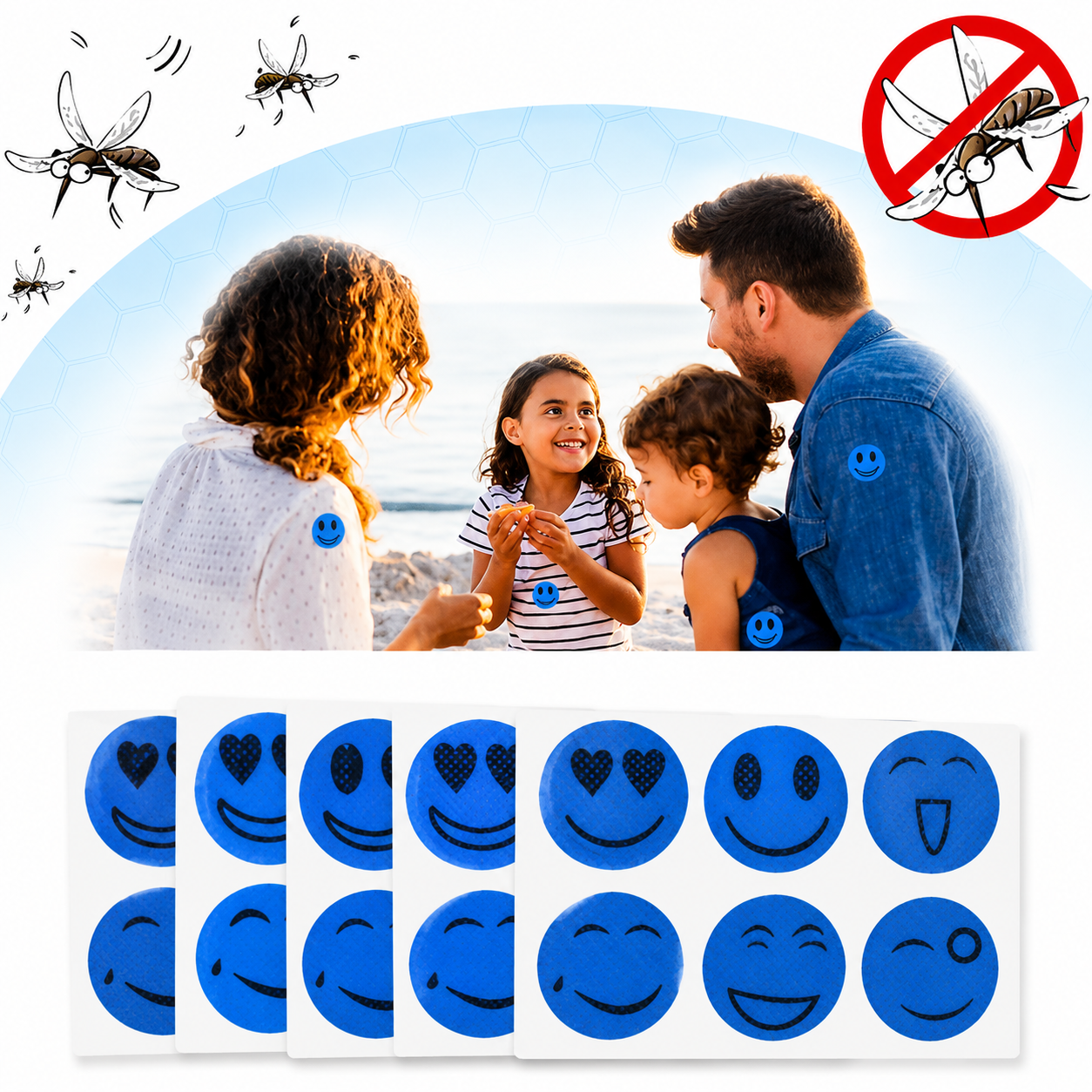 Pegatinas Repelentes de Mosquitos (Paga 60 Lleva 120)🤑🔵