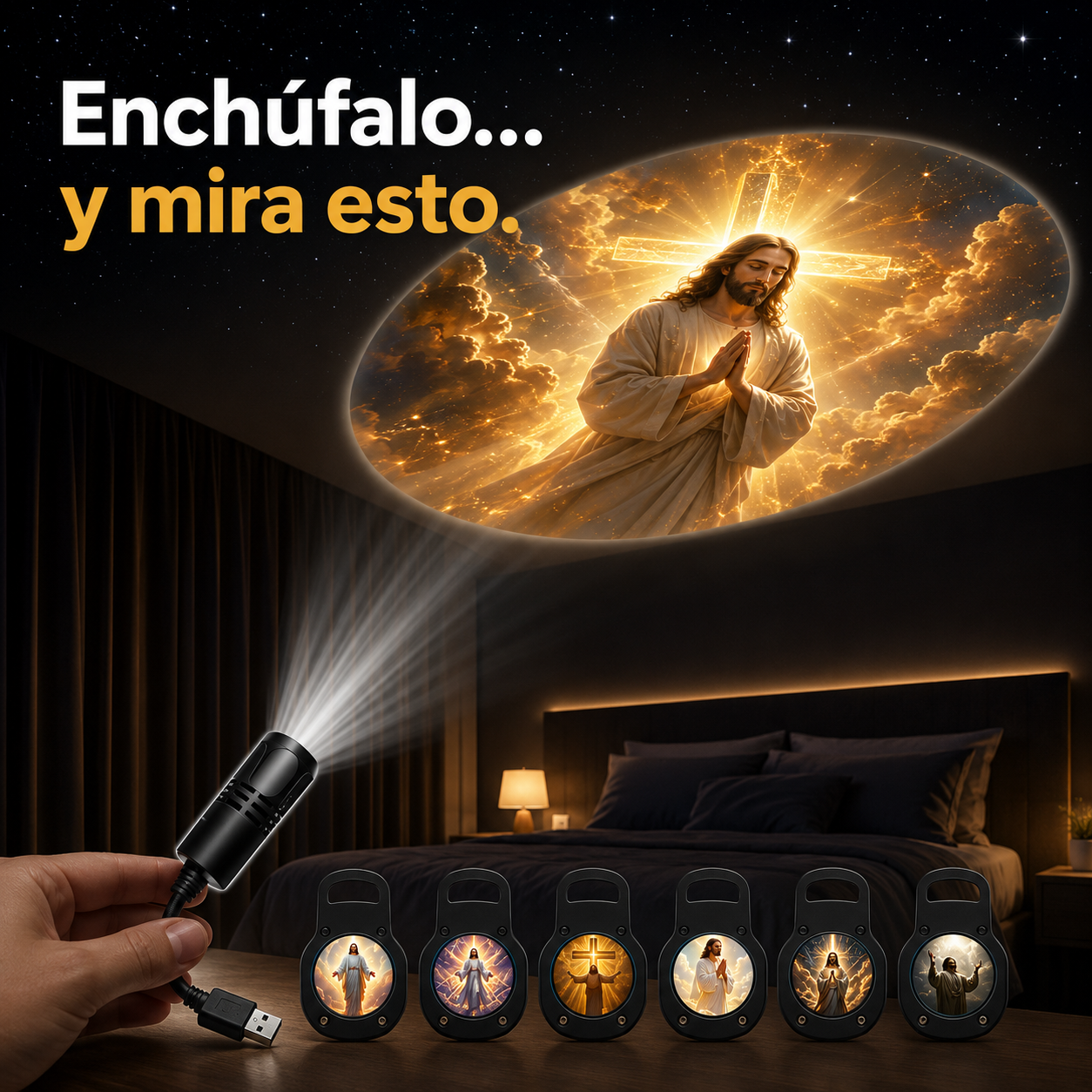Proyector de Luz LED Religiosa Sagrado Corazón🕌💝