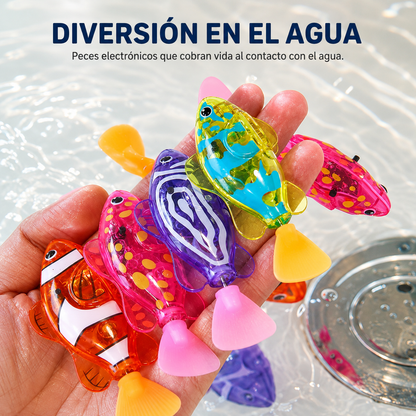 Peces Nadadores Electrónicos con Luz LED (Kit x4) 🫧