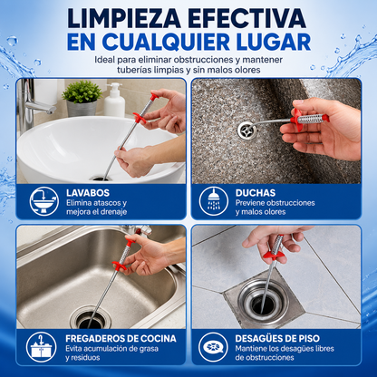 Pinza Flexible Desatascadora de Tuberías (Paga 1 Lleva 2)🧪🛁
