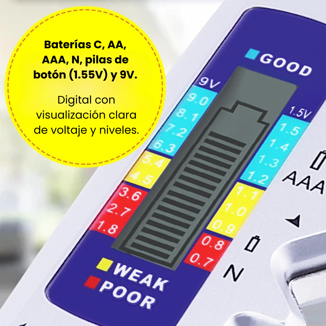 🔋PROBADOR DIGITAL DE BATERÍAS: Diagnóstico preciso y versatilidad total🪫