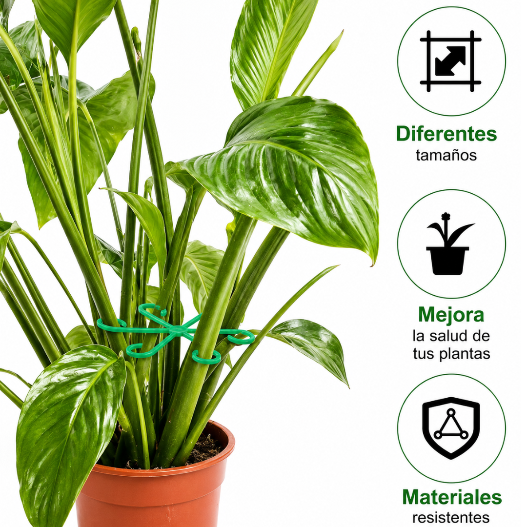 Estacas de Soporte Botánico Pro | Pack de 4 Guías para Tallos☘️🌱