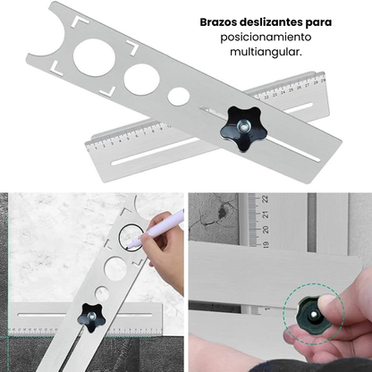 REGLA DE POSICIONAMIENTO UNIVERSAL: Precisión milimétrica y múltiples guías📐📏