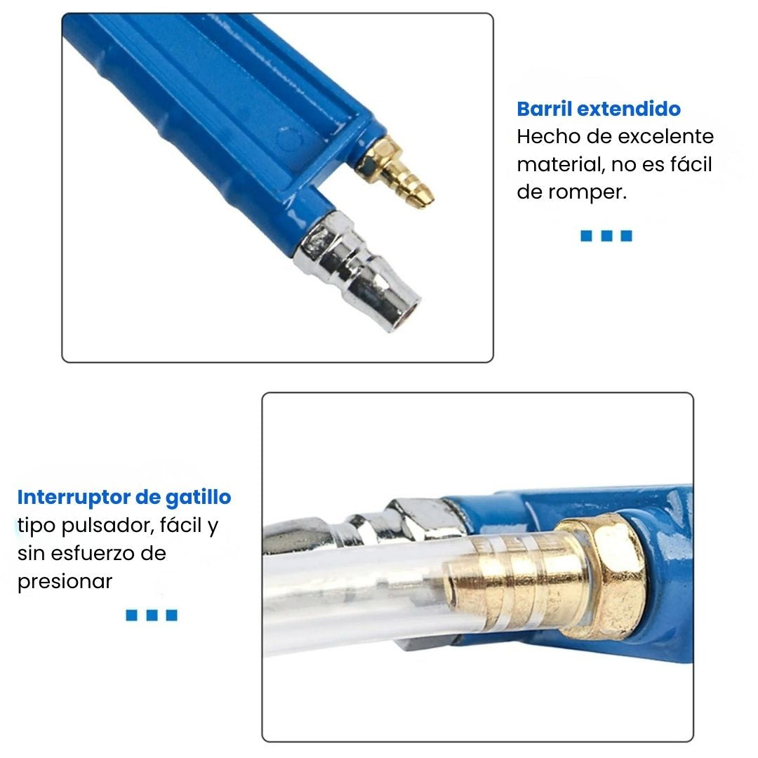 🏎️ Pistola de Limpieza Dual Agua/Aire (Motor y Taller)