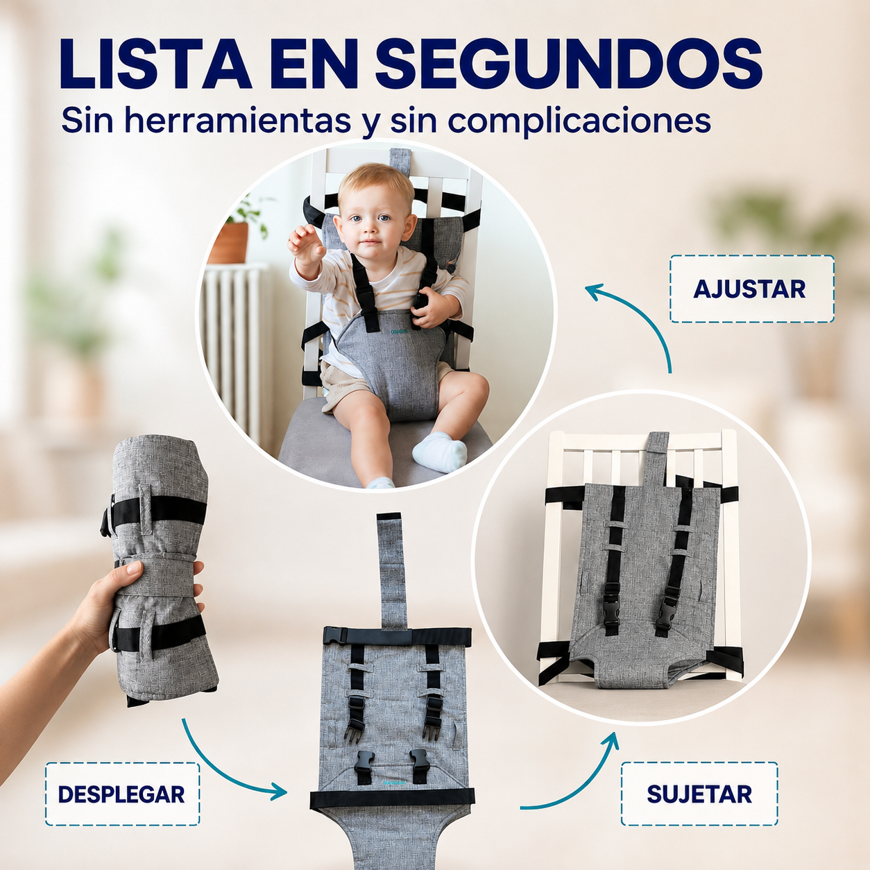 Arnés de Seguridad Portátil para Silla de Bebé🪑✨