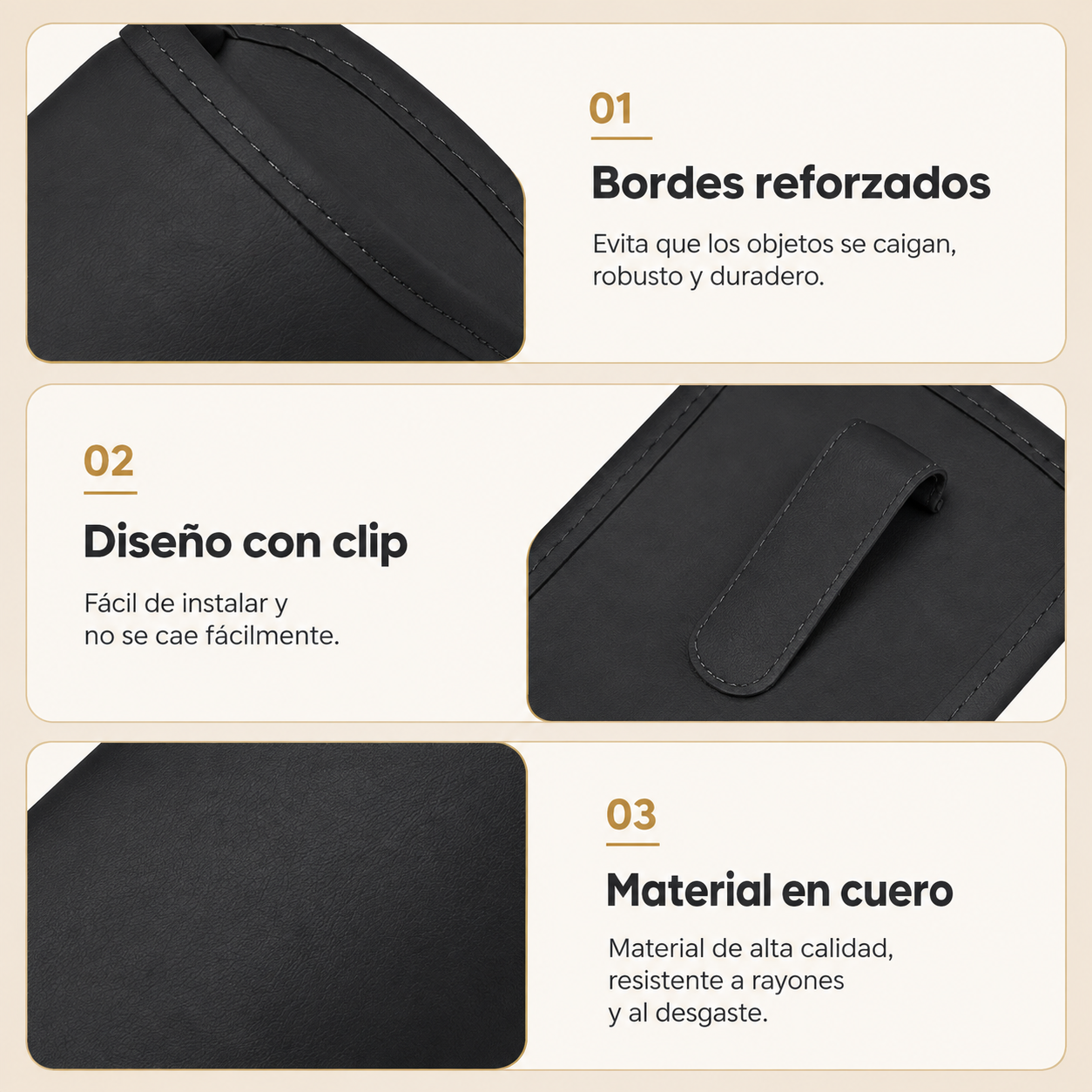 🚗 CarPocket Pro™ Organizador en Cuero para carro 📱✨