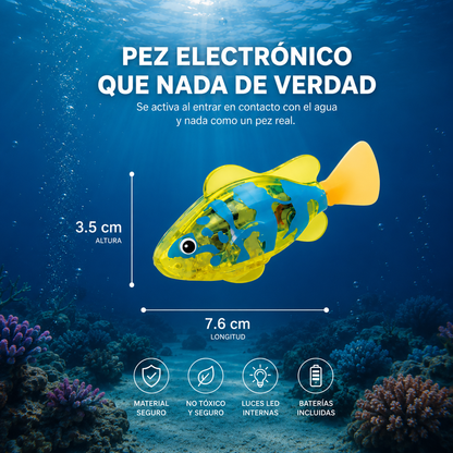Peces Nadadores Electrónicos con Luz LED (Kit x4) 🫧