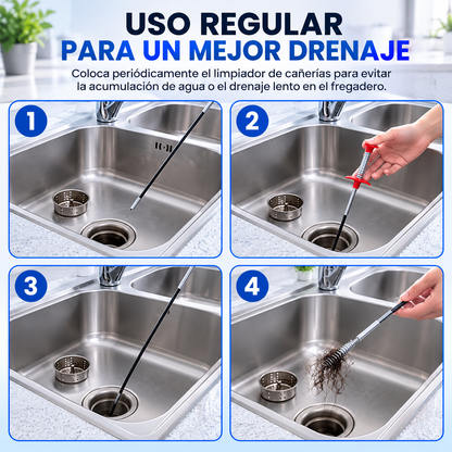 Pinza Flexible Desatascadora de Tuberías (Paga 1 Lleva 2)🧪🛁