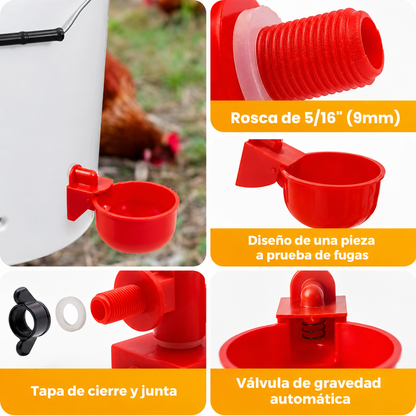 Set x5 Bebederos Automáticos para Aves de Corral 💧