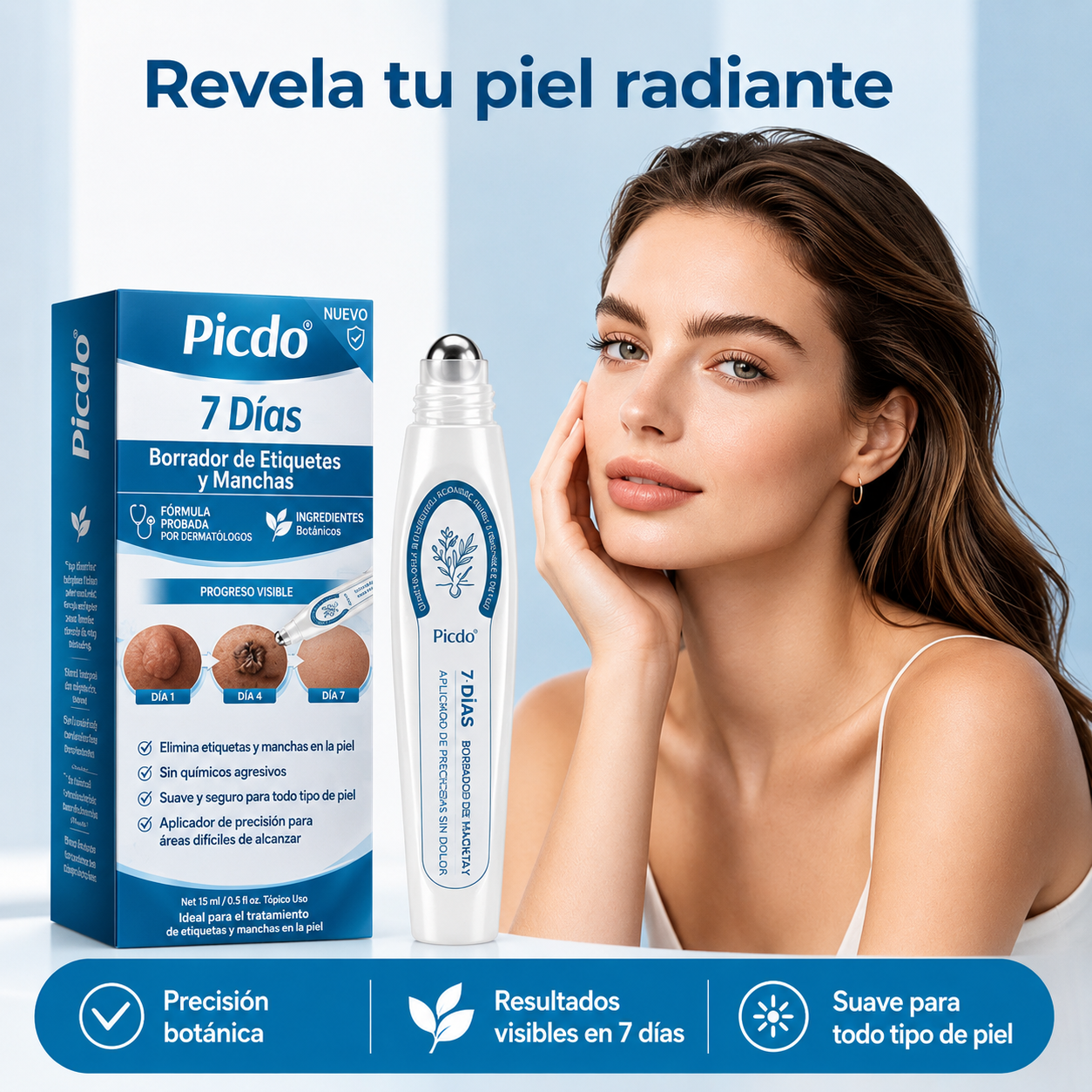 Suero Renovador en Roll-On para Piel Clara y Refinada (15 ml) 🧪✨
