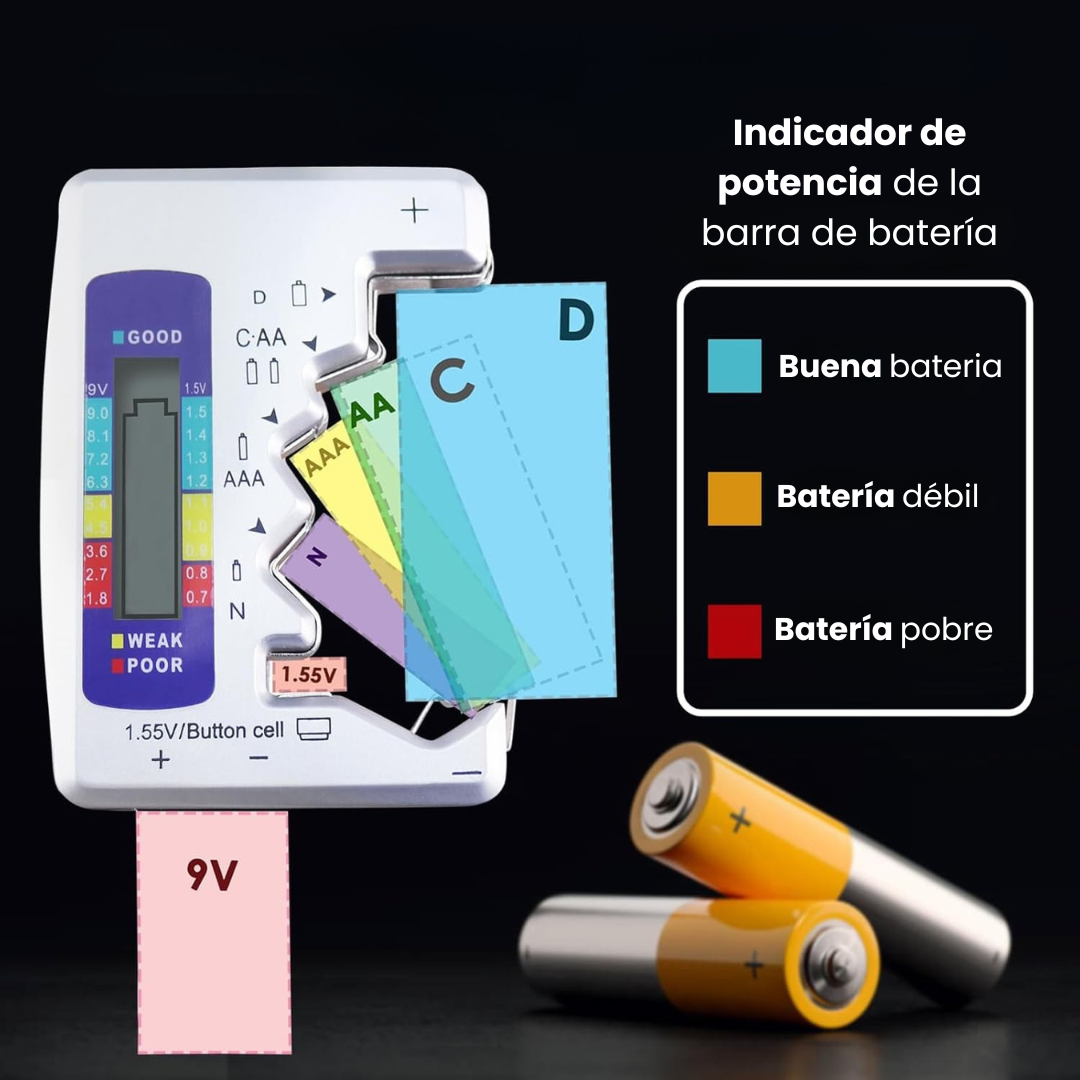 🔋PROBADOR DIGITAL DE BATERÍAS: Diagnóstico preciso y versatilidad total🪫