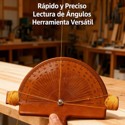 📐🧰Medidor de Ángulos de Precisión de Madera con Soga de 50 Metros