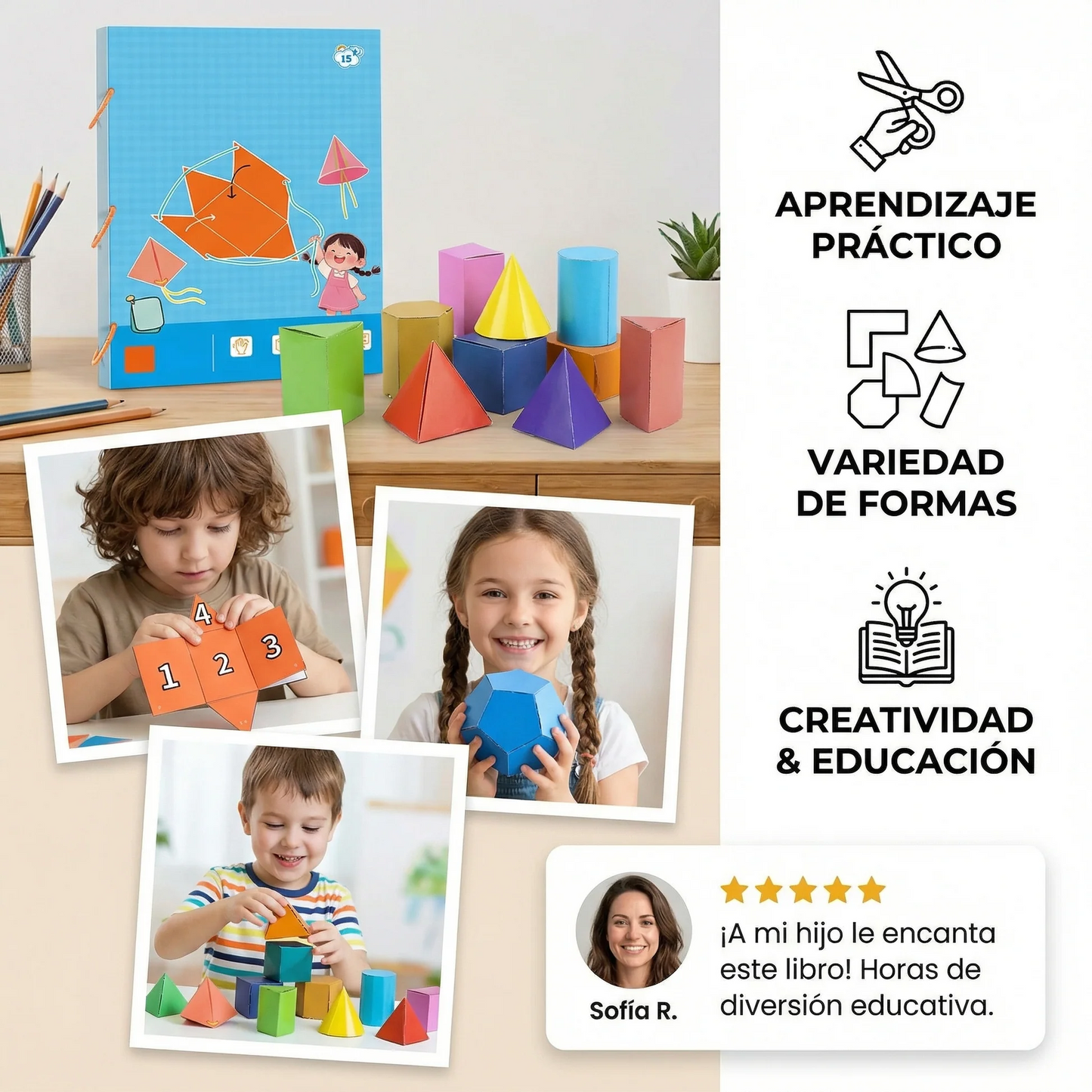 📐Libro geometría 3d: Despliega tu imaginación