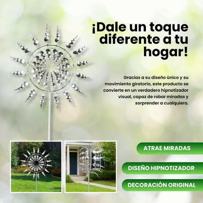 🍃🌬️MOLINO DE VIENTO CINÉTICO : Arte en movimiento y elegancia para tu jardín