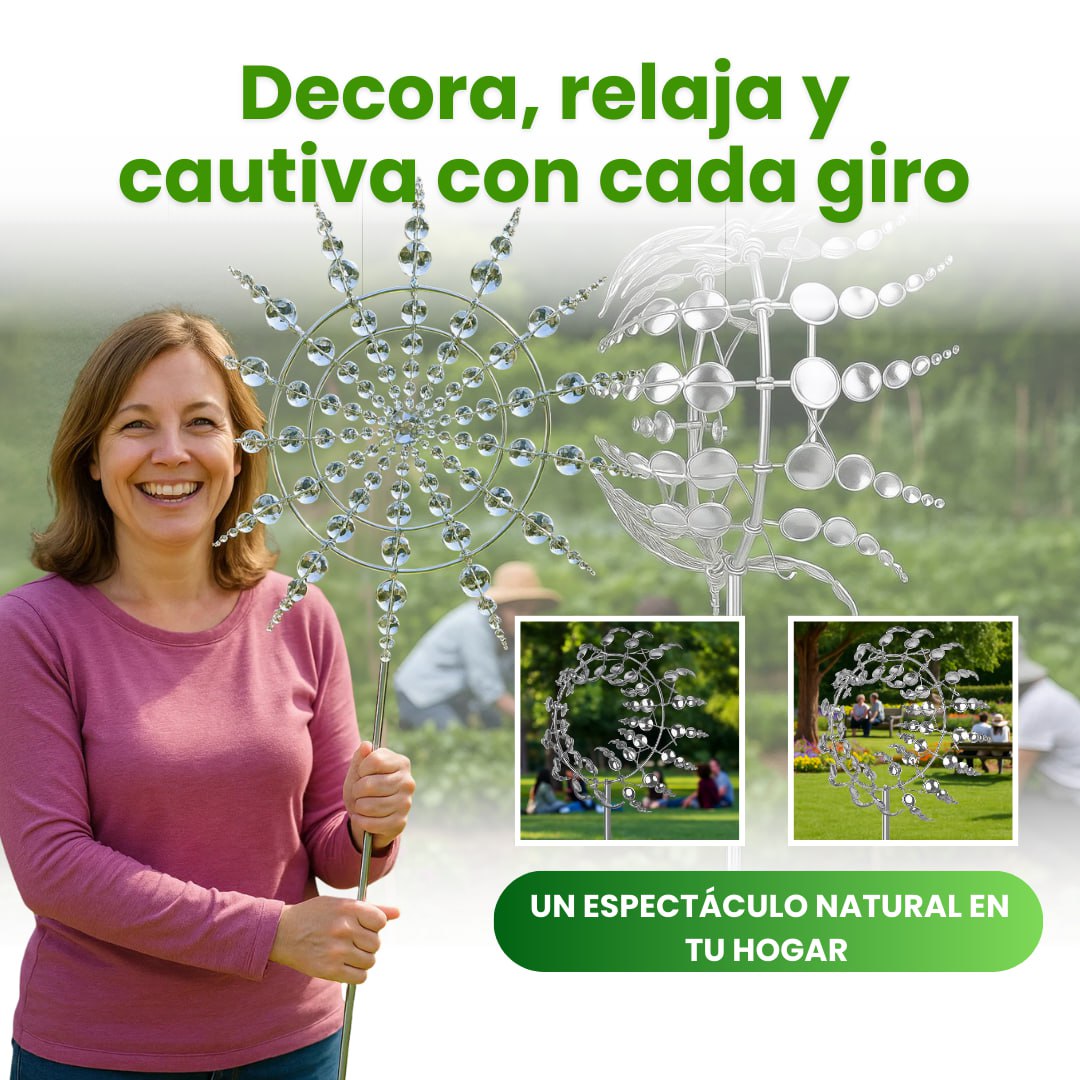 🍃🌬️MOLINO DE VIENTO CINÉTICO : Arte en movimiento y elegancia para tu jardín
