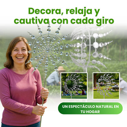🍃🌬️MOLINO DE VIENTO CINÉTICO : Arte en movimiento y elegancia para tu jardín