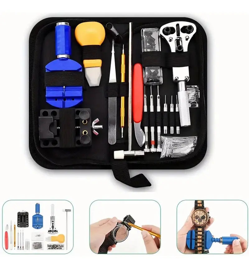 Kit Profesional de Reparación y Mantenimiento de Relojes + 151 Piezas 🛠️