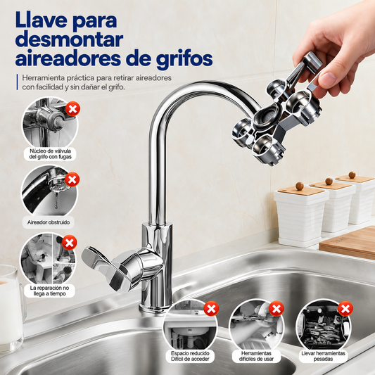 Llave Multifuncional para Desmontar Aireadores de Grifos🔧🚿