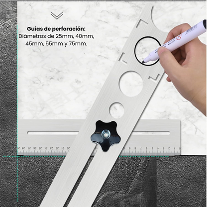 REGLA DE POSICIONAMIENTO UNIVERSAL: Precisión milimétrica y múltiples guías📐📏