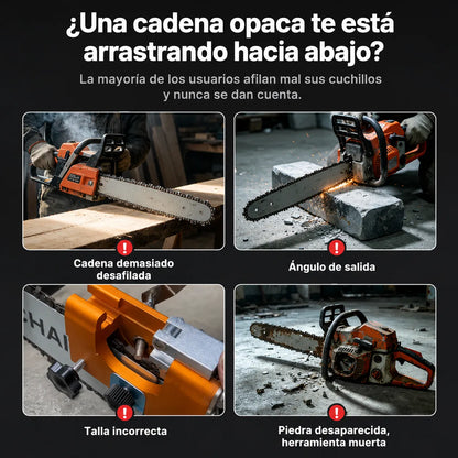 Afilador Rápido de Dientes de Motosierra Portátil+ 3 CABEZALES DE AFILADO⚙️