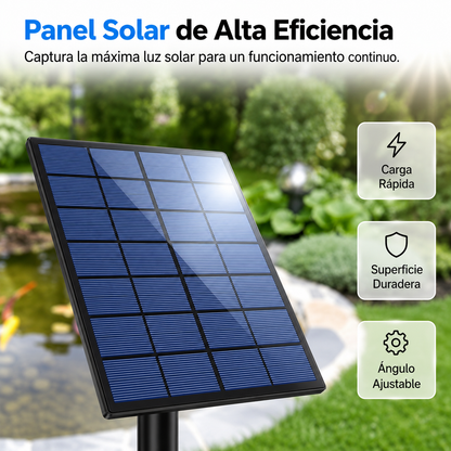 Aireador Solar para Estanques y Peceras con Bomba de Aire🐟🐡