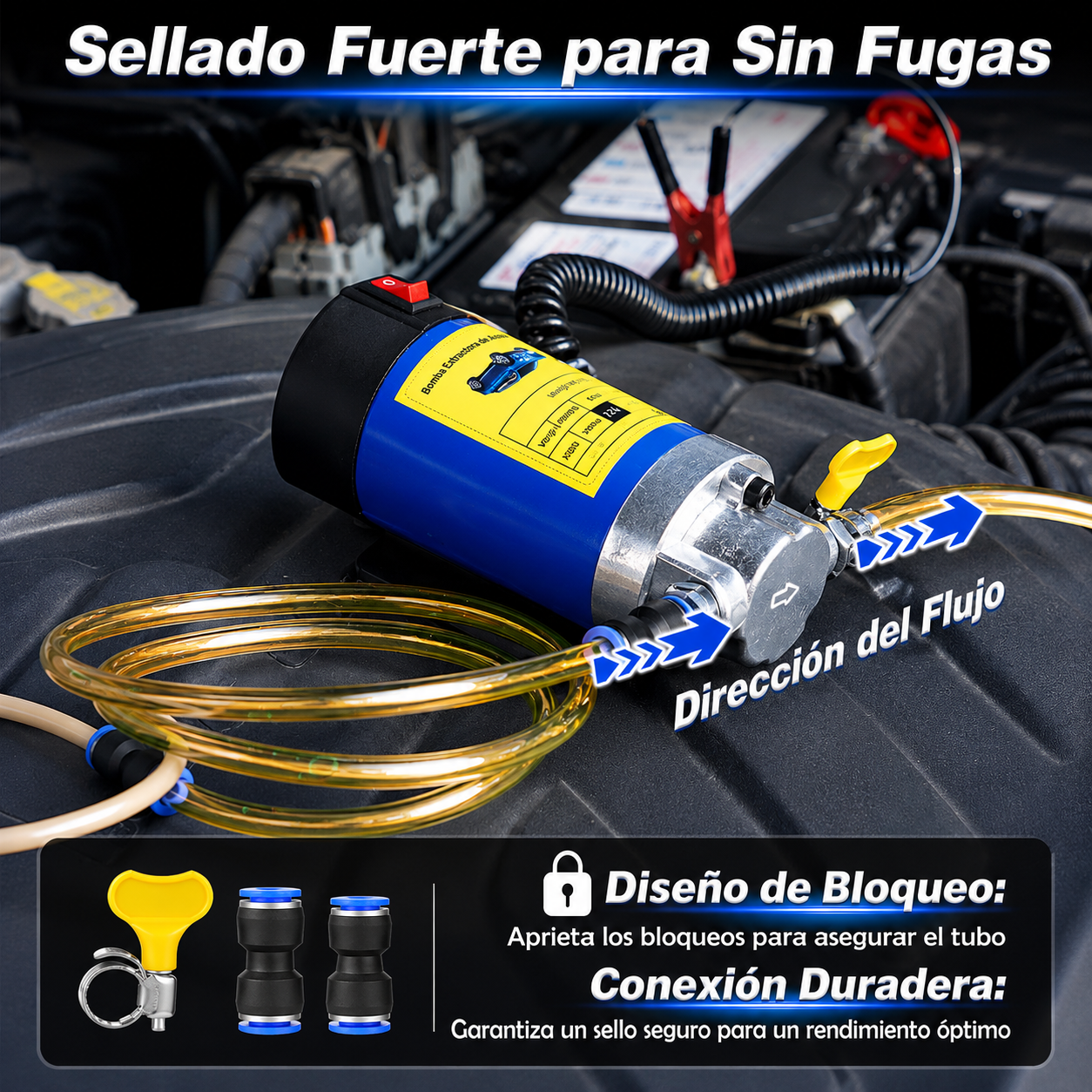 Bomba Portátil Eléctrica Extractora de Aceite y Diésel 🚗✨