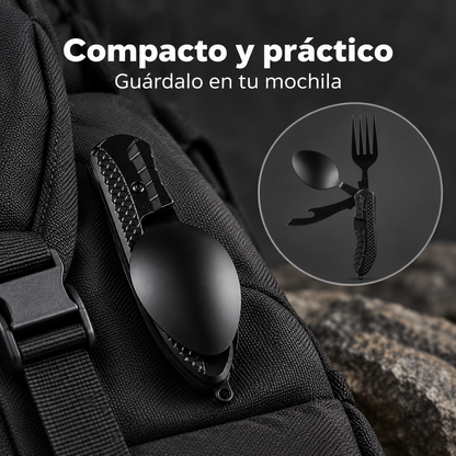 Cubiertos Esenciales para Exteriores 4 en 1 Plegables🍴✨