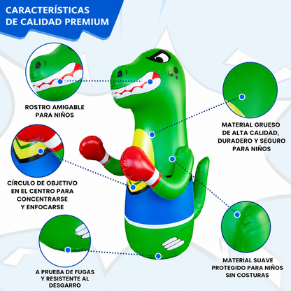 🦖🧑🏻‍🦱 Inflable Tiranosaurio Rex de 1.2 Metros Extra Grueso