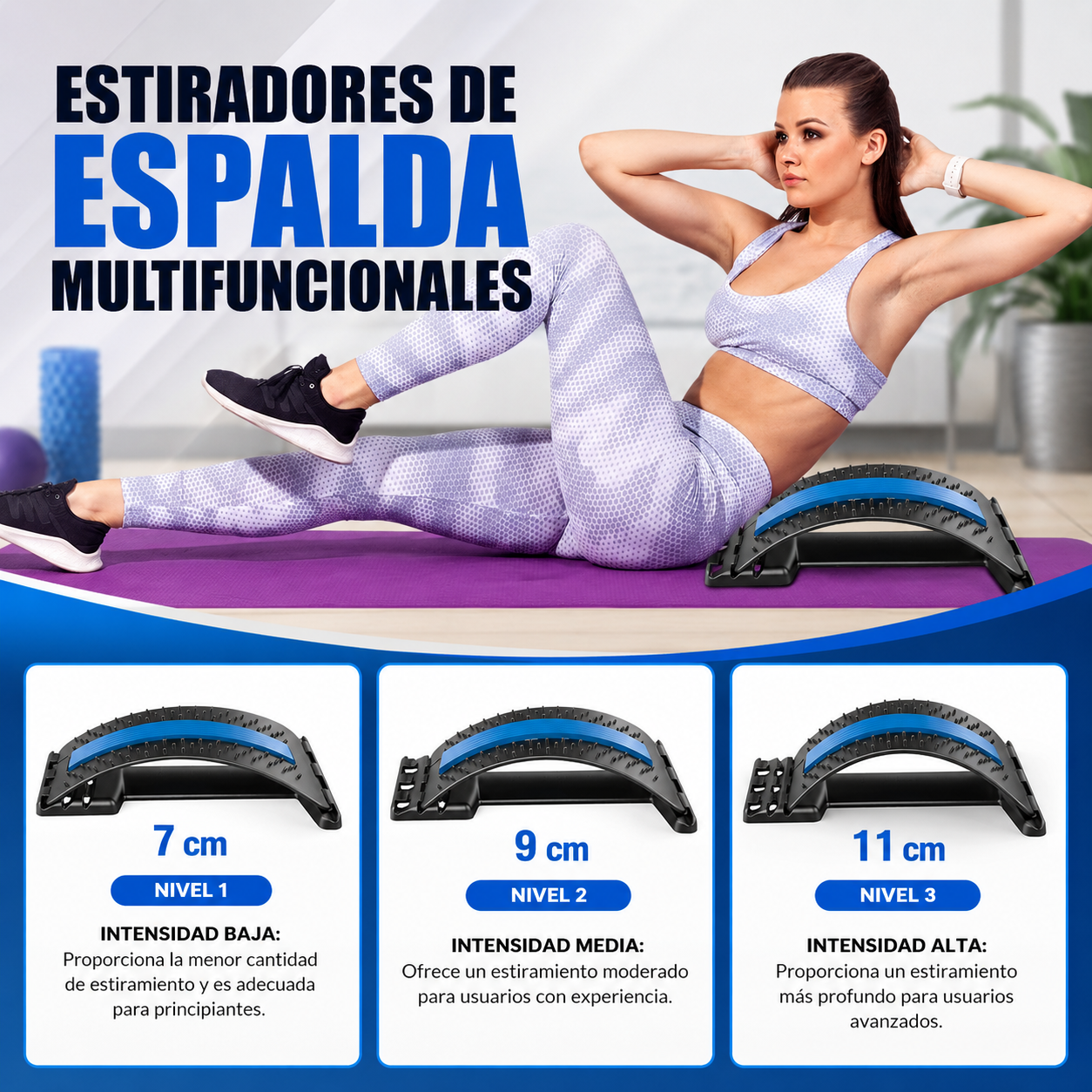 Estirador Lumbar Ergonómico con Magnetoterapia y Acupuntura💆🏻‍♂️🧘🏻‍♂️