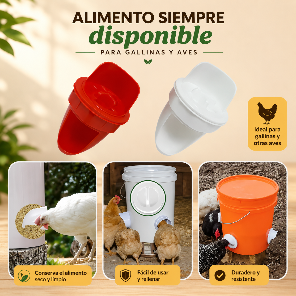 Kit x4 Comederos Automáticos para Aves 🪣