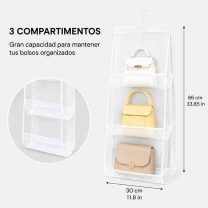 Organizador Colgante para Bolsos (6 Compartimentos) 👗✨
