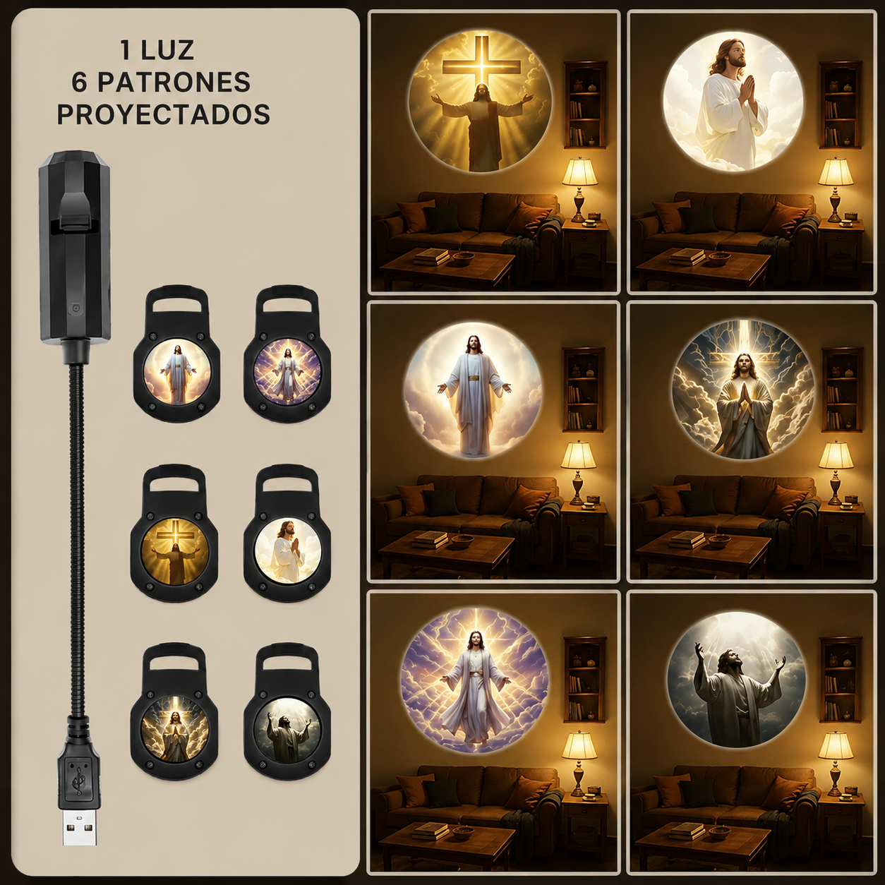 Proyector de Luz LED Religiosa Sagrado Corazón🕌💝
