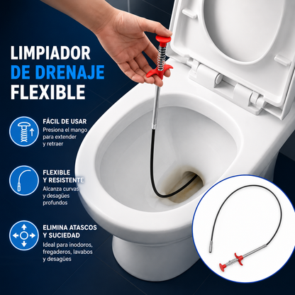 Pinza Flexible Desatascadora de Tuberías (Paga 1 Lleva 2)🧪🛁