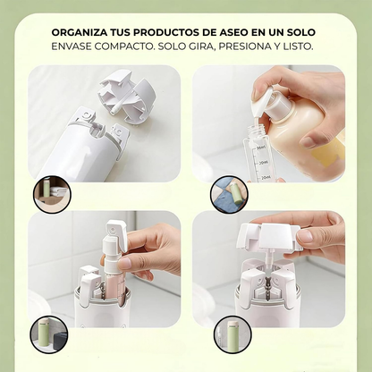 Botellas Dispensadoras de Viaje 4 en 1 de Lujo🧴⭐