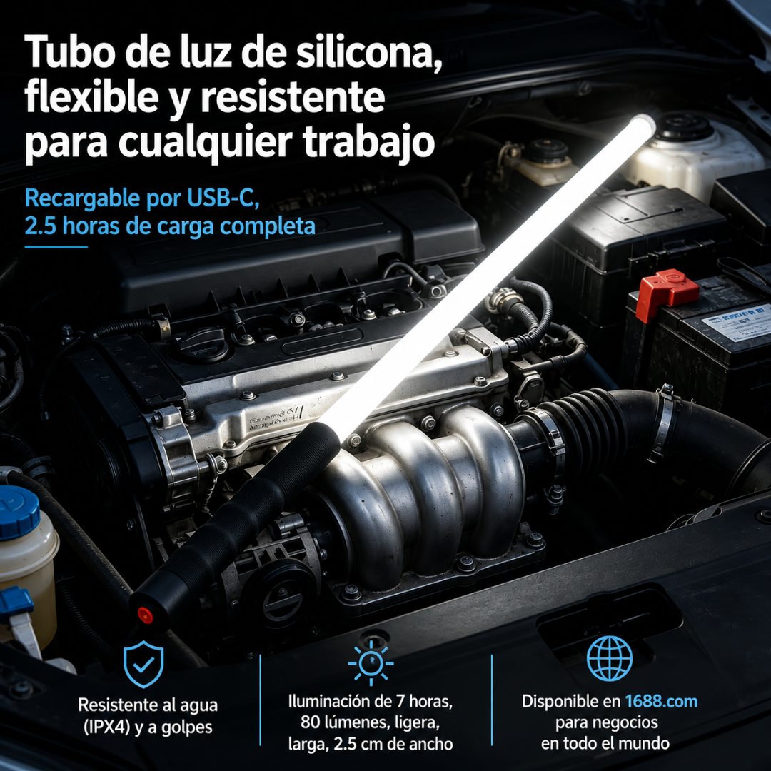 Barra de Iluminación LED Flexible y Recargable (76cm)💡🔦