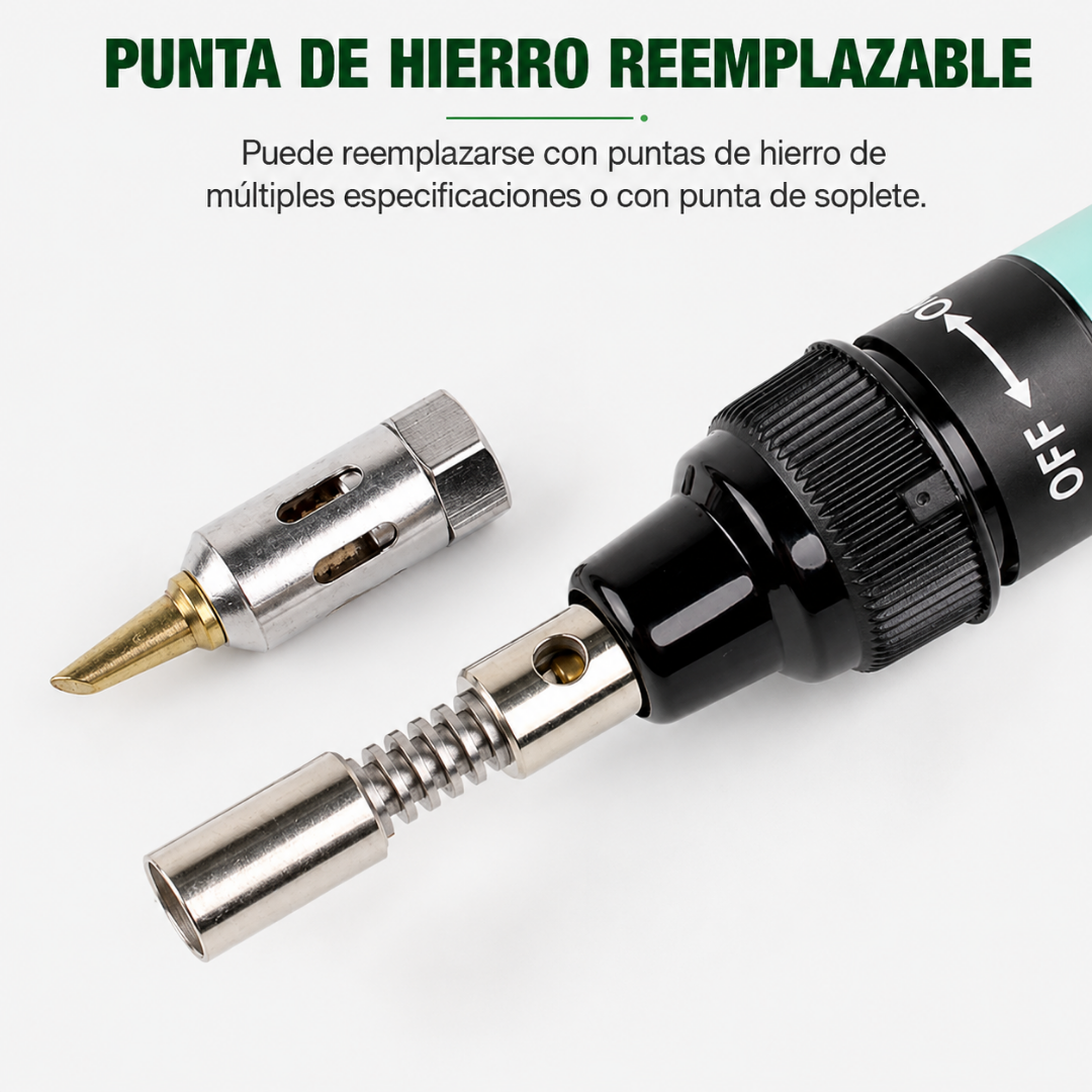 Soldador de Gas Pro-Butane Kit Multifunción 3-en-1⛽