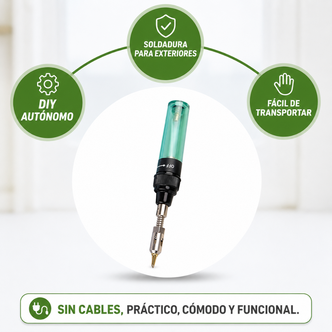 Soldador de Gas Pro-Butane Kit Multifunción 3-en-1⛽